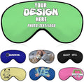 Customizable Sleep Masks Soft Blackout Comfortable Flexible Reusable, Custom Sleep Mask for Man Woman Kid, Custom Blindfold Long Flight Must-Haves, Dorm Room Essentials,#LightGreen