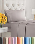 Twin XL Size 3 Piece Sheet Set - Extra Soft, Breathable & Cooling Sheets - Hotel Luxury Bed Sheets for Women & Men - Deep Pockets, Easy-Fit & Wrinkle-Free Sheets - Thistle Purple Oeko-Tex Bed Sheets