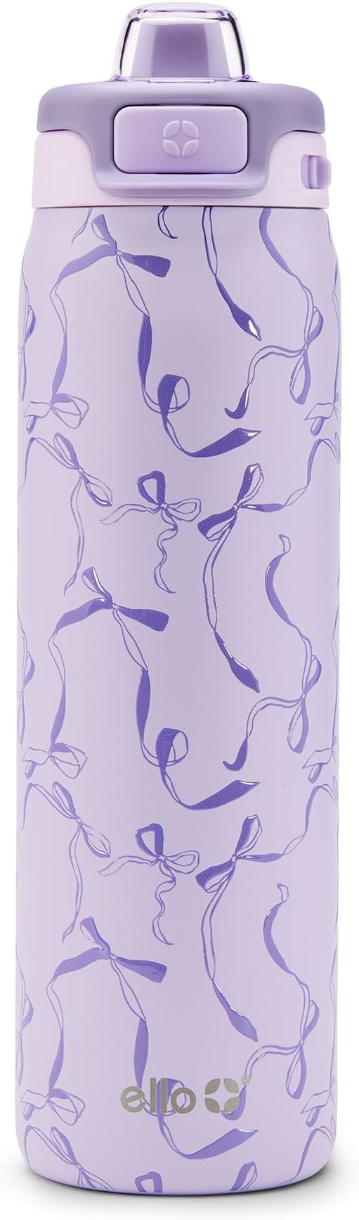 Ello Pop & Fill Insulated Stainless Steel Water Bottle with Quick Fill Lid, Leakproof Locking, Sip or Chug Spout, BPA-Free, Double Wall Vacuum Insulated for Sports, Travel & School- 22oz / 32oz / 40oz