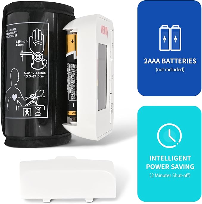 Blood Pressure Monitor for Home Use,Automatic Wrist Blood Pressure Monitor,Adjustable Wrist Blood Pressure Cuff (5.3-8.5”) 2*90 Reading Memory Digital Blood Pressure Machine with Carrying Case