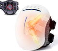 IeBilif Cordless Knee Massager with Heat, 5 Vibration Modes & 3 Heating Levels, 6 Silicone Massage Heads, Adjustable Double Straps, Portable Heated Knee Massager Gifts for Men, Women