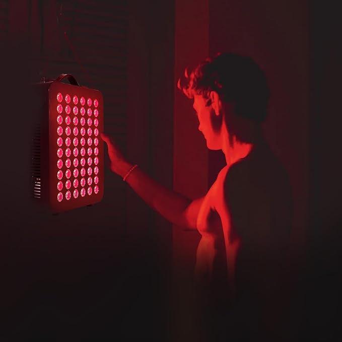 Red - Light - Therapy- Infrared Light 660nm 850nm High Power Panel Dual Chip Clinical Grade LED Device with LED Touch Screen 300W (Black)