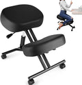 Ergonomic Kneeling Chair, Meditation Chair with Height Adjustable and Cushion for Home and Office, Posture Office Stool with an Angled Seat and Casters