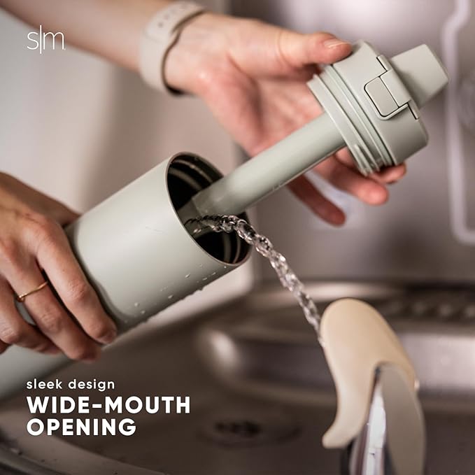 Simple Modern Filtered Water Bottle | Insulated Stainless-Steel Carbon Filter Travel Water Bottles | Reusable for Clean Drinking Water On The Go | 24oz, Sea Glass Sage