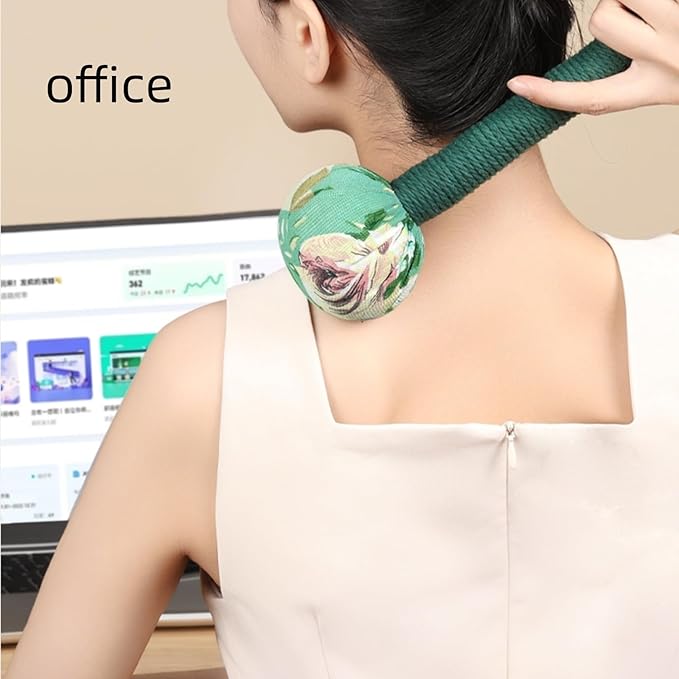 Traditional Moxa Stick Massager - Handheld Mugwort Massage Hammer for Pain Relief, Muscle Relaxation, Acupressure - Ergonomic Grip with US Design Patent.(Red, Light Green)