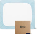 REST® Evercool®+ Fitted Sheet, King Size, Light Blue, 15" Deep (up to 18’’), Breathable Bedding for Hot Sleeper and Night Sweats, Bed Sheet with Ionic+ Self-Cleaning Silver Yarn for Sensitive Skin