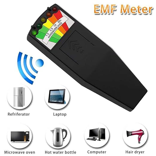 Emf Meter Ghost Hunting: Emf Meter Radiation Detector for EF RF MF - Handheld Emf Detector or Home and Office Emf Inspections, Black