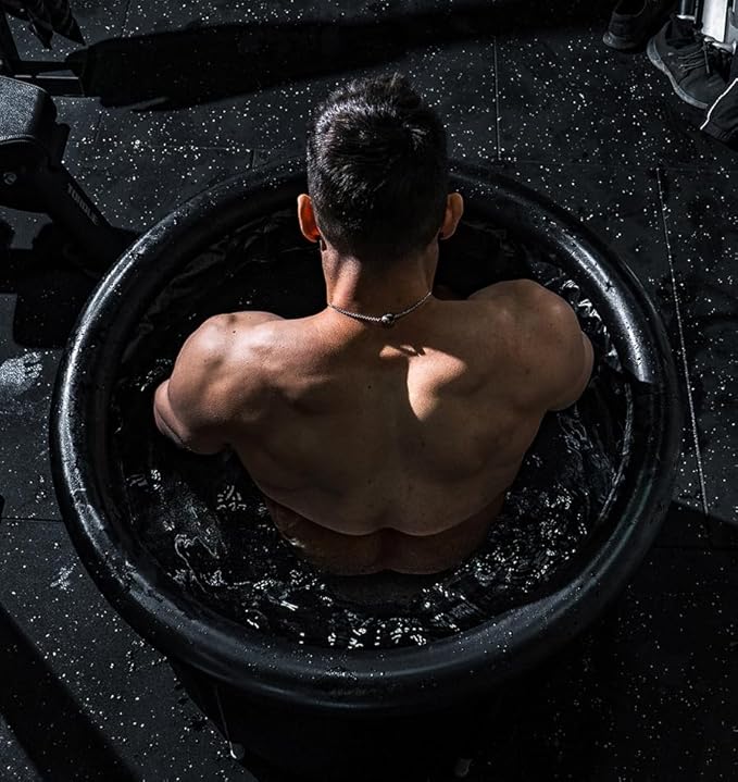 Cold Plunge Tub, 2024 Premium Cold Water Therapy Tub for Recovery, Wellness, Athletes. Polar Plunge Ice Bath Bathtub, Outdoor Foldable Inflatable Portable Ice Bath Tub, Black