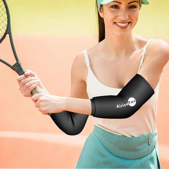 Elbow Ice Pack Wrap, Tennis Golfers Sleeve For Arm and Calf Injuries Reusable, Cold Compression for Pain Relief