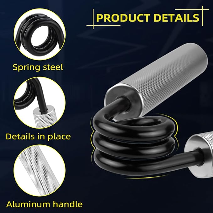 No Slip Heavy-Duty Metal Grip Strength Trainer Forearm Grip for Muscle Building Hand Rehabilitation Home Gym Exerciser Training Recovery Non-slip Hand Gripper Wrist Finger Hand Grip Strengthener