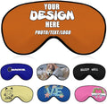 Customizable Sleep Masks Soft Blackout Comfortable Flexible Reusable, Custom Sleep Mask for Man Woman Kid, Custom Blindfold Long Flight Must-Haves, Dorm Room Essentials,#Chocolate