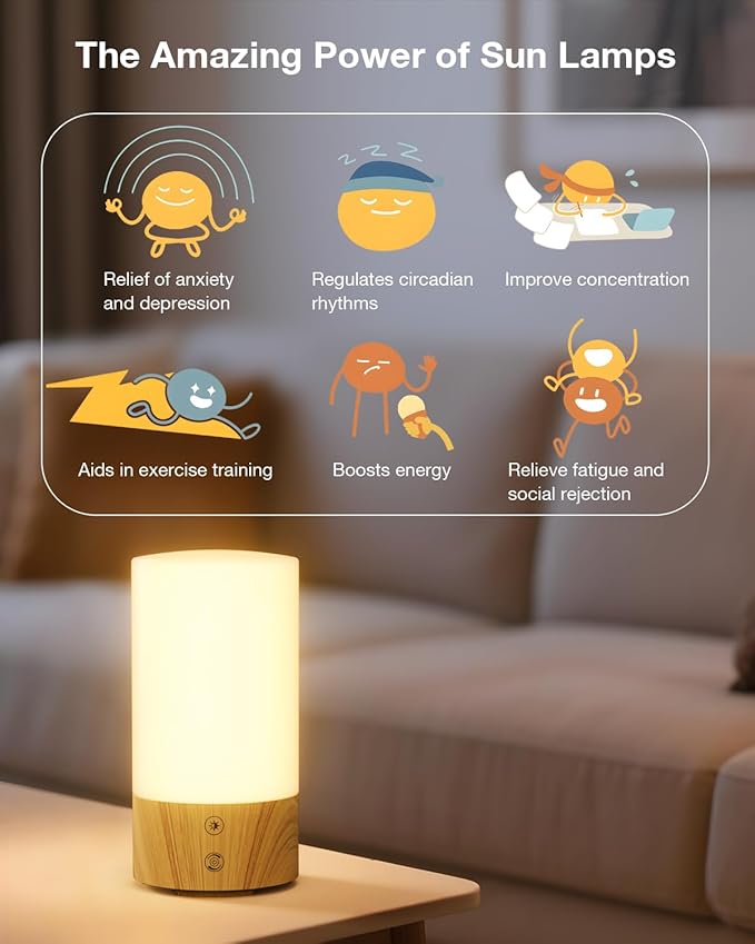 10000 Lux Light Therapy Lamp, UV-Free Sun Lamp with Remote Control, 3 Color Temperatures, 4 Brightness & Timer, Natural Daylight Sunlight for Home, Office