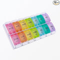 Spanish Pill Organizer 7 Weekly Two Times per Day AM PM with Spring Open Design, Medication Organizer Spanish, Vitamin Planner, Organizador de Pastillas en Español, Spanish Pill Box