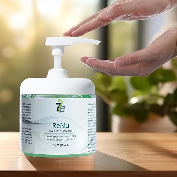 7eWellness Myolift ReNu Conductive Gel for Microcurrent, Renu Microcurrent Conductive Gel for Face Dry Skin (16oz / 473 ml)