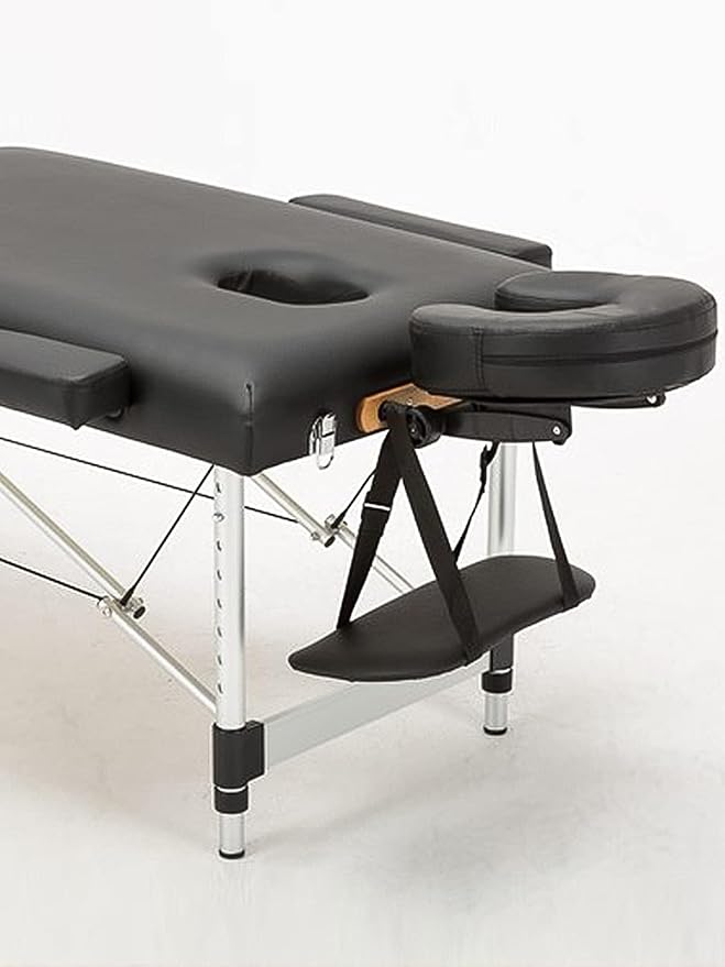 Kalolary Massage Face Cradle Cushion for Massage Tables, Universal Crescent Headrest Face Rest Neck Head Cushion Pillow for Massage Chairs Spa Bed (Black)