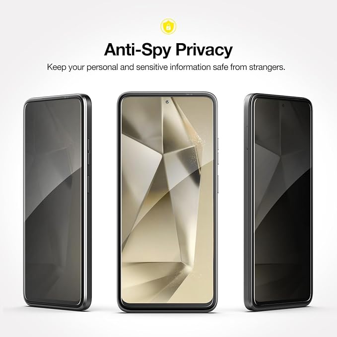 magglass Privacy Guard for Samsung Galaxy S24 and Galaxy S25 Screen Protector (6.2") - Anti Spy Tempered Glass (Easy Applicator Included)