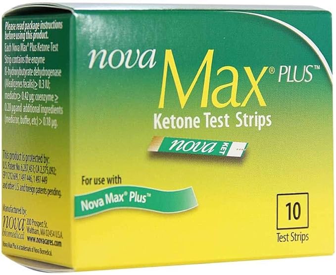 Nova Max Plus Ketone Test Strips - Box of 10