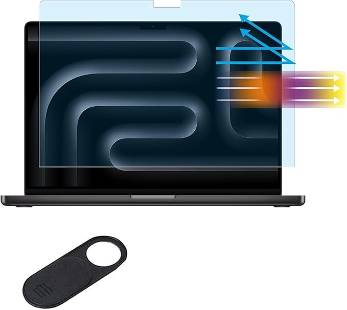 MUBUY-GOL Anti Blue Light Anti Glare Screen Protector for MacBook Pro 14 inch (2026-2021,M5, M4, M3, M2,M1 Pro/Max Chip) New MacBook Pro 14.2 Inch, Eyes Protection Filter Reduces Eye Strain