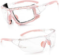 UKNOW Photochromic Safety Glasses, Scratch Resistant Wraparound Lenses, Removable Foam Gasket, ANSI Z87.1 Protective Eyewear