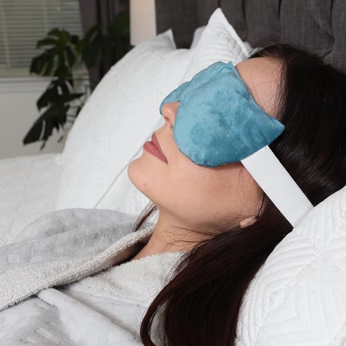 Solayman's Moist Heat Eye Compress | Microwave Activated for Dry, Irritated Eyes - Unscented Blue