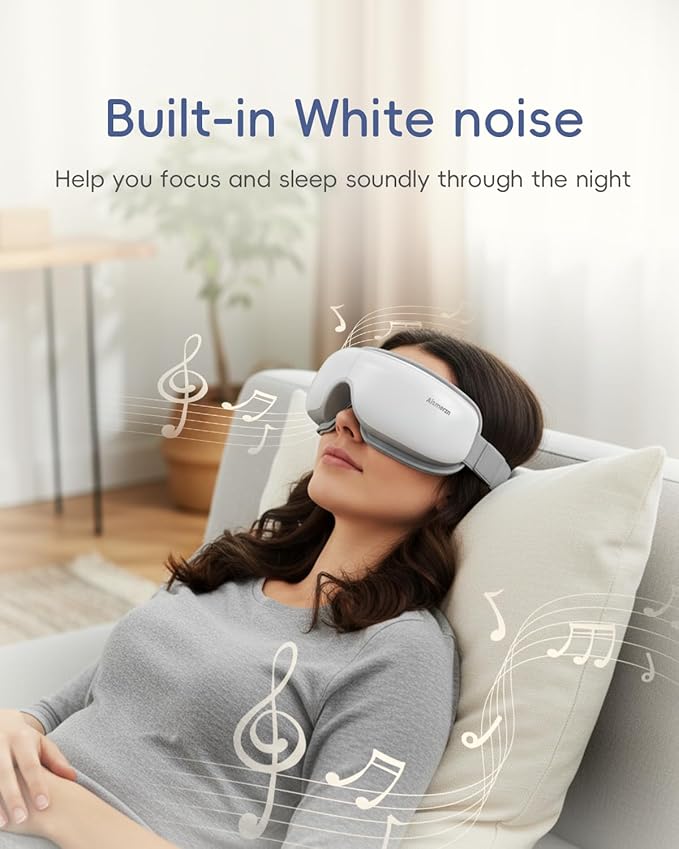 Eye Massager with Heat - Heated Eye Mask for Migraines, Dry Eyes & Headache Relief, Gifts for Mom/Women,Christmas/Birthday/Mothers Day Relaxation Gifts