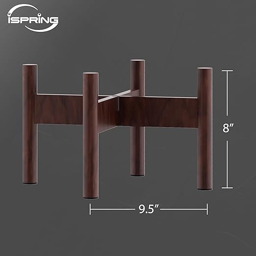 iSpring Wooden Stand for DGF2 Gravity-Fed Stainless Steel Countertop Water Filter System, Dark Wood