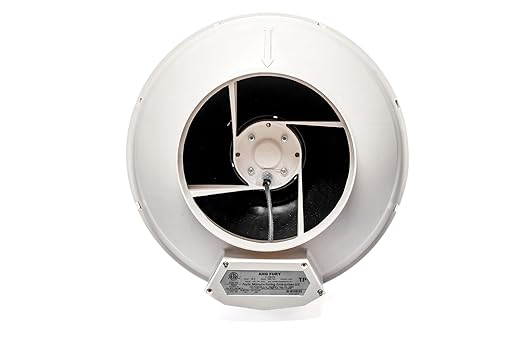 Festa AMG Fury Radon Fan - Quiet and Energy Efficient 520 CFM Radon Mitigation System Inline Fan - 8" Electric Waterproof Inline Duct - Made with Sturdy Glass Reinforced Poly-Resin – White