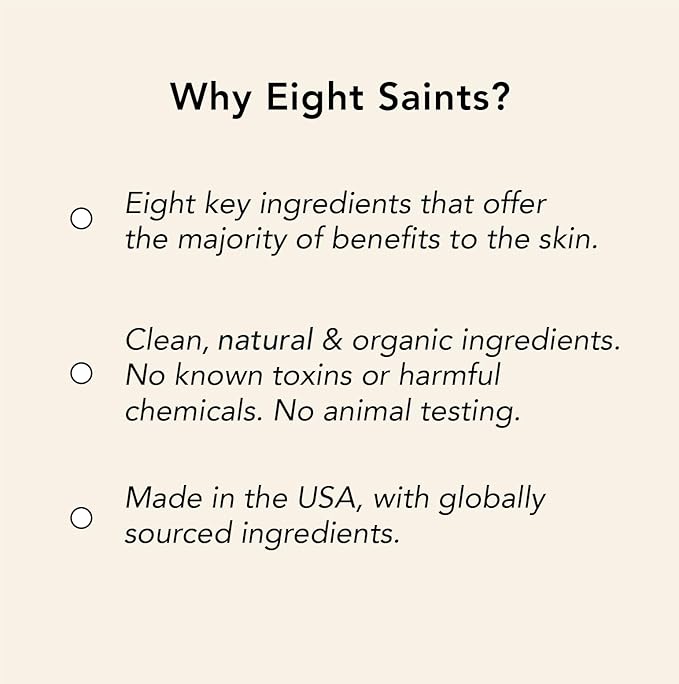 Eight Saints Retinol Facial Moisturizer Cream, For Firming Face, Neck & Eye Wrinkles and Lines, Deep Hydrating Lotion, Fragrance-Free, 2 Ounces (Pack of 2)