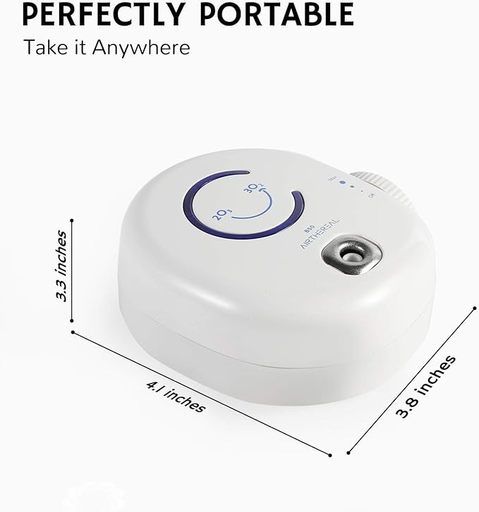 Airthereal B50 Mini Ozone Generator Air Purifier- Removes Odors and Sterilizes Air in Small Spaces Up To 320 Sq Ft - Plug in Mini Air Ionizer, Adjustable Ozone Output of 10-50 mg/h