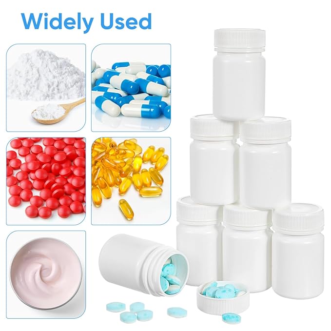 20pcs Portable Pill Container 50ml Bottles for Medication Travel-friendly Capsule Storage Moistproof Design for Organizing Pills and