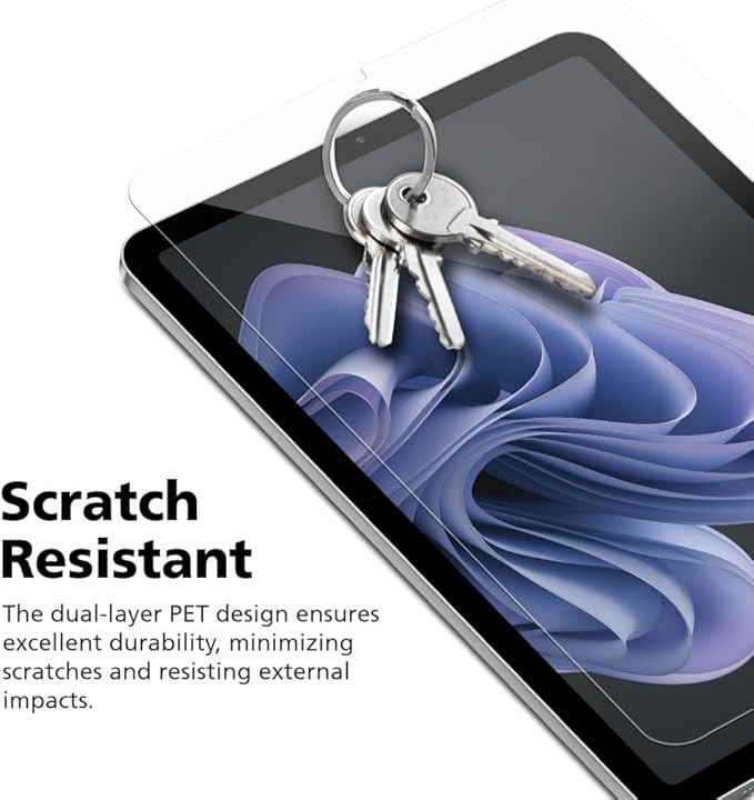2-Pack 6H PET Screen Protector with Glass Coating For Samsung Galaxy Tab S10 FE/Tab S9 FE 10.9 inch, HD Clear, S Pen Compatible, Anti Blue Light, Unbreakable, Easy Installation