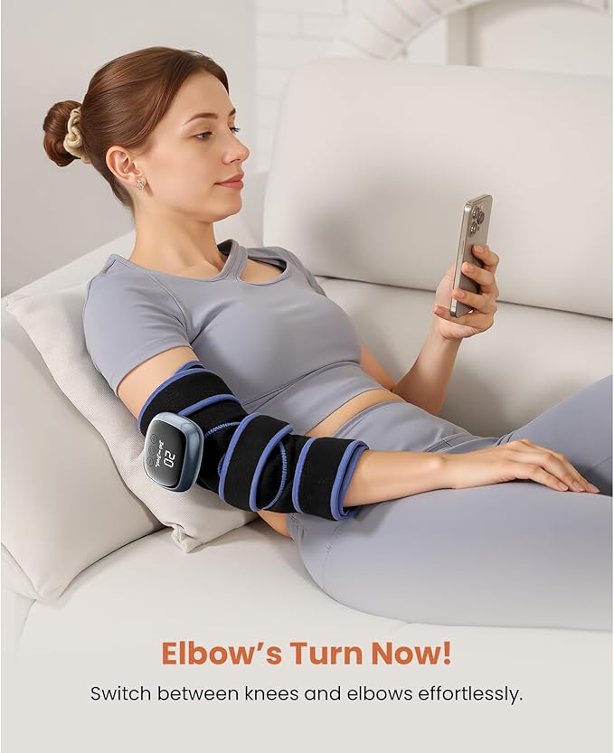 BOB AND BRAD Cordless Far Infrared Knee Heating Pad for Pain Relief, FSA-HSA Eligible Deep Tissue Heated Wrap for Arthritis, Meniscus Tear, Tendinitis, Portable Electric Brace for Elbow, Arm & Leg