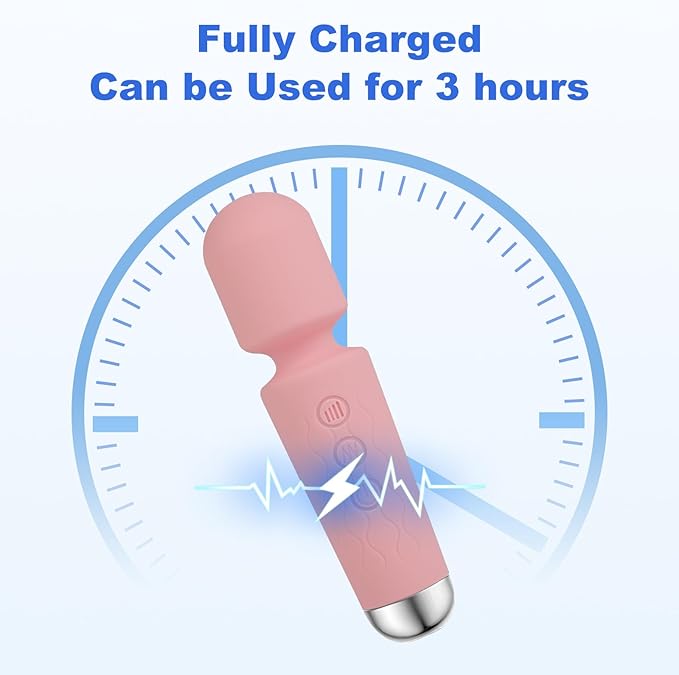 Personal Massager, Micro Wireless Massager, Small & Powerful, Waterproof Portable, Suitable for Relieving Neck, Leg and Shoulder Pain, Pink