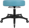 TAKE UR SEAT® All-Purpose Stools with Adjustable Seat and Easy Clean Performance Fabrics for Cleanroom Lab Medical Office Classroom Shop Garage Spa Massage Tattoo(Blade Wheels) (17" Blue)