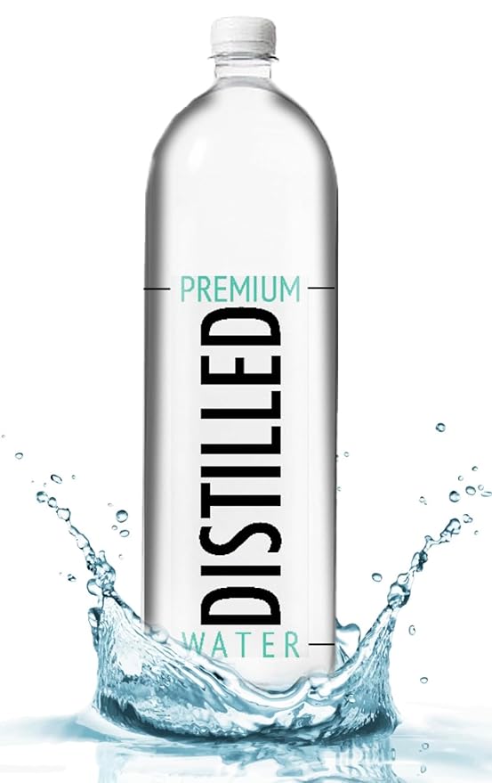PREMIUM DISTILLED WATER | 1.5 Liter/ 50.7oz Big bottles 12 pack | Big Case | PURE multi purpose Delicious Distilled Water