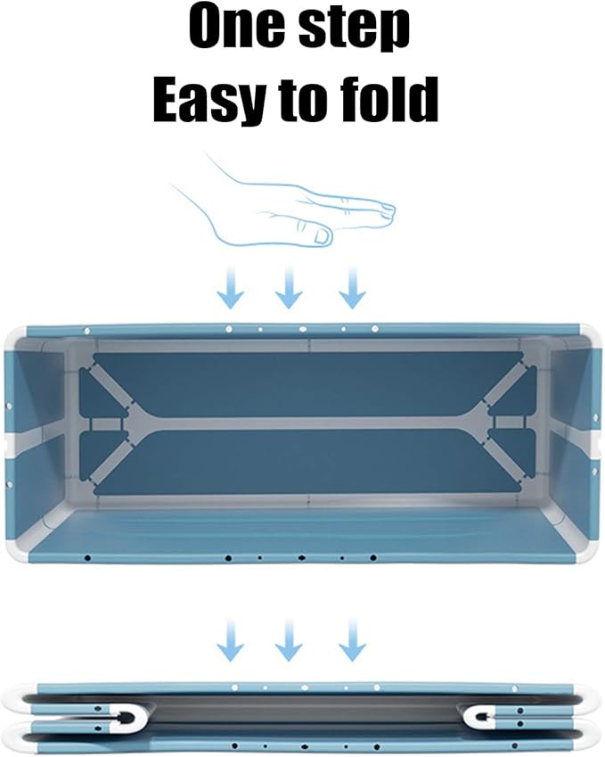 Foldable Bathtub for Adult, Portable Tub for Hot/Ice Bath for Home Camping Travel Shower, 53 x 21 x 20 Inch