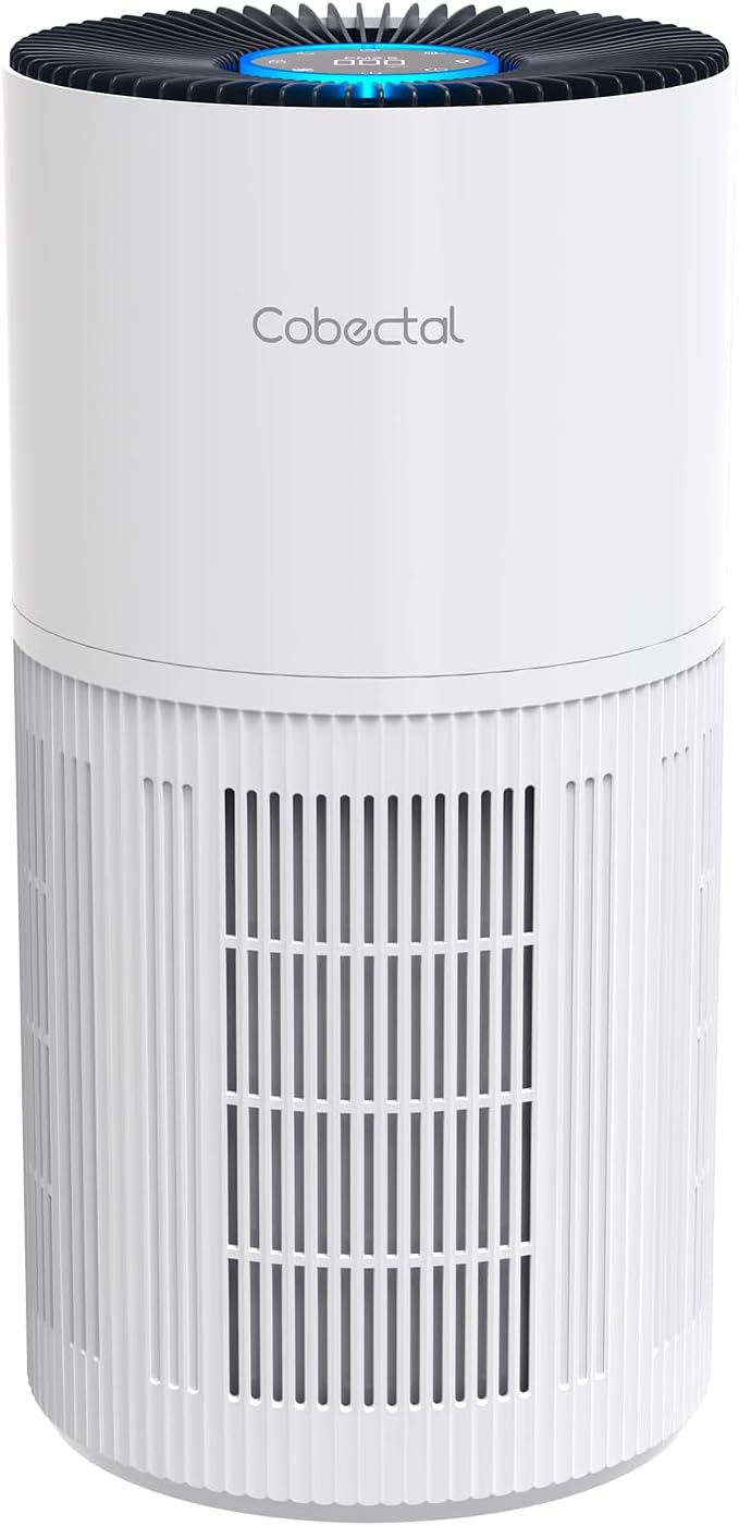 Air Purifiers for Home Large Rooms, Cobectal Air Cleaner with 3-in-1 Filter Covers up to 1650ft², Air Quality Sensor, Aroma Function & Sleep Mode, Pet Air Purifier, White