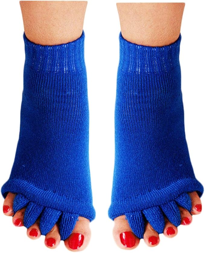 Toe Separator Yoga Gym Sports Massage Foot Alignment Socks 2 Pairs