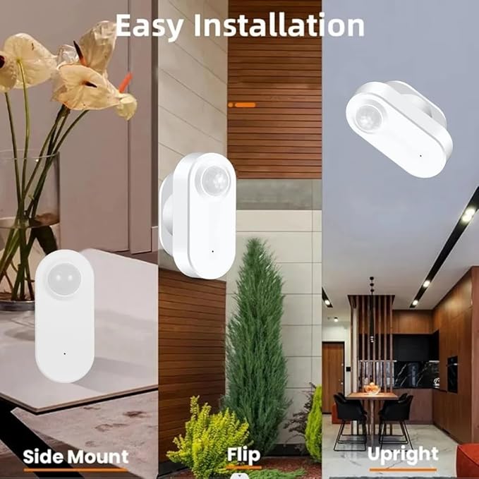 Haozee Smart Motion Sensor, Zigbee PIR Motion Sensor with Illumination, High Sensitivity, Real-time Detection, Zigbee Hub Required, Supports Home Assistant, Smartthings,Hubitat