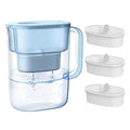 Waterdrop Water Filter Pitcher with 3 Filters, 200-Gallon Long-Life, 10-Cup Large Water Filter Pitcher, Improved Coffee & Tea Taste, NSF Certified, 5X Times Lifetime, Reduces PFOA/PFOS, Chlorine, Blue