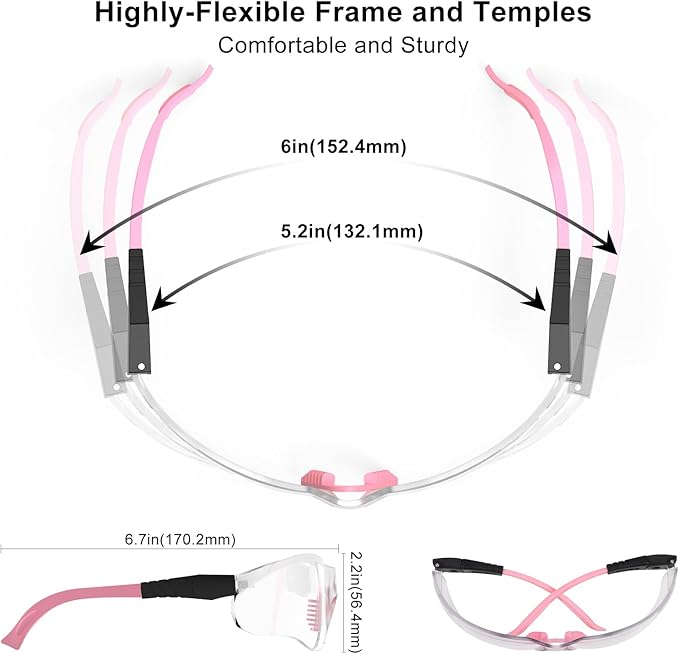 xaegistac Shooting Glasses Anti-fog Shooting Range Eye Protection, Adjustable Safety Glasses with Zipper Hard Case