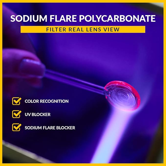 PDTXCLS Aeiniwer Polycarbonate Sodium Flare Glass Working Spectacles in OTG Over Eyewear Plastic Frame
