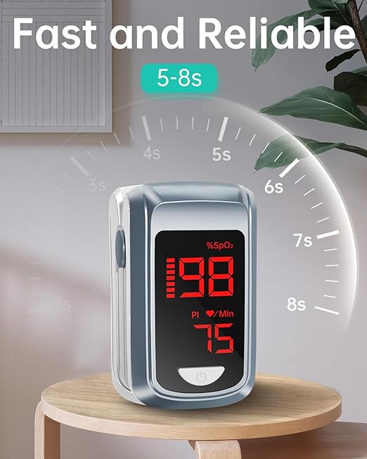 Bluetooth Pulse Oximeter Fingertip-HOLFENRY Oximeter Blood Oxygen Saturation Monitor spo2 Pulse Oximeter Finger, For Heart Rate Sat% Oxygen Saturation PI