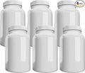 Company White Pill Bottle with Lid, Storage, Plastic Container, 300 cc Capacity (6)
