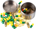 Portable Pill Container Outdoor, Titanium Waterproof Pill Case Organizer Box, Lightweight Pill Holder Medication Carrier for Travel, Daily Pill Keeper, Compact Small Pill Caddy Bottle