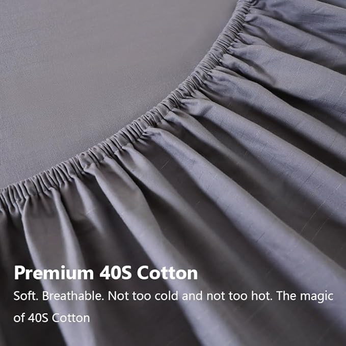 Premium Grounding Fitted Sheets - 25% Silver Infuse Fiber + Cotton - Ultra Conductive Bed Sheets with Grounding Cord - Includes Silver Eye Mask & Grounding Mouse Pad - Day & Night Wellness Kit