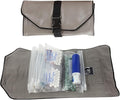 Wellness Travel Pack - The Pill Organizer Wallet, Fits All Size of Medications, Extra Small to Extra Large, Holds Pills, Drops, Sprays & Ointments, Secure Zip Bags, Customizable Write On Label (Grey)