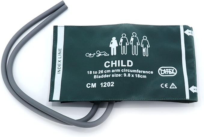 Blood Pressure Cuff with Double Tubes for Pediatric Child 18-26 cm, Reusable Nylon Replacement Blood Pressure Cuff, No BP Connector