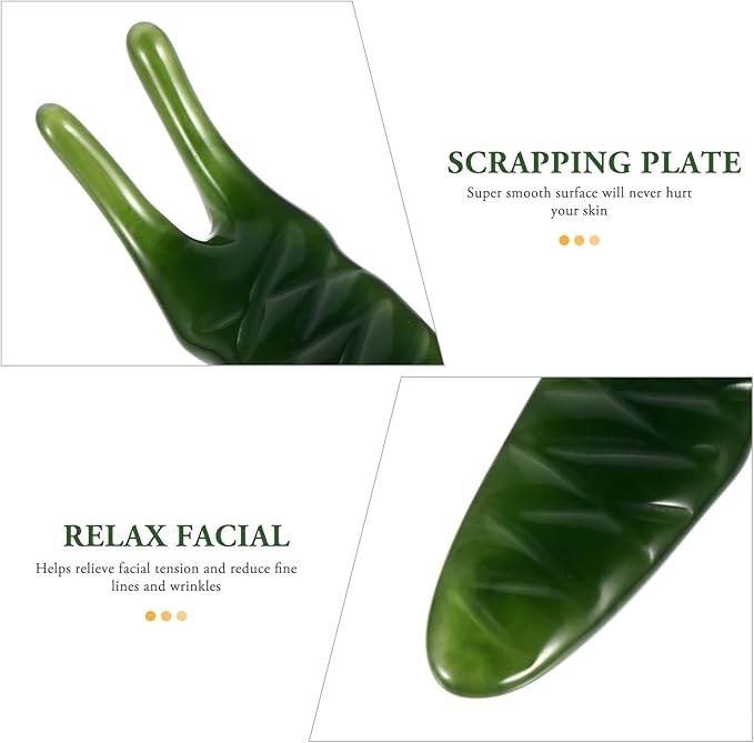 Healifty 2 Pcs Gua Sha Scalp Comb Massage Tool Handheld Resin Scraper for Scalp Treatment and Relaxation 3.5 Inch