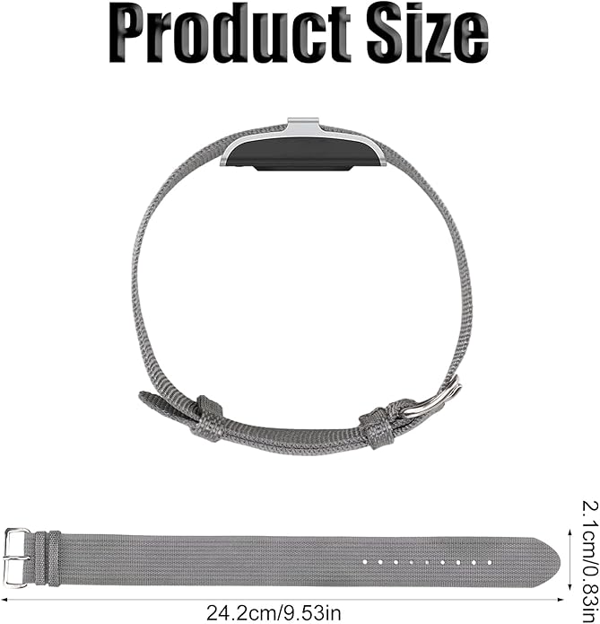 Replacement Nylon Loop for Hume Band, Soft Breathable Woven Wristband with Adjustable Metal Buckle for Hume Health Band Fitness Tracker All-Day Comfort Wear